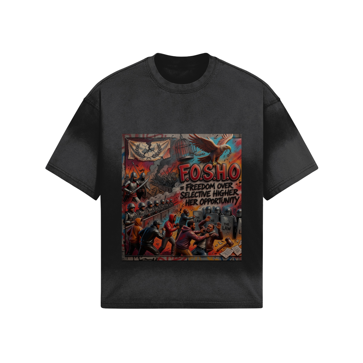 260 GSM F.O.S.H.O Unisex Boxy Tie-dyed T-shirt