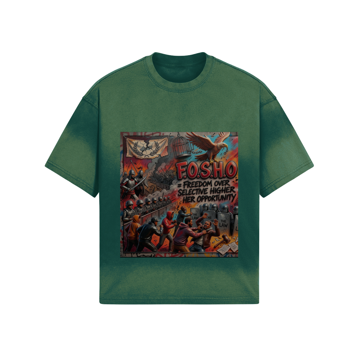 260 GSM F.O.S.H.O Unisex Boxy Tie-dyed T-shirt