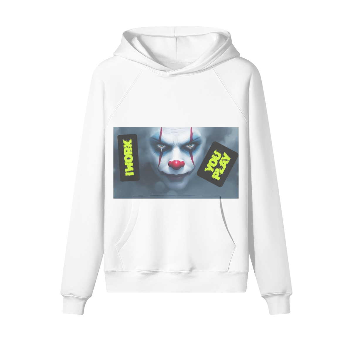 I WORK, YOU PLAY 380GSM Unisex Brushed Fleece Hoodie