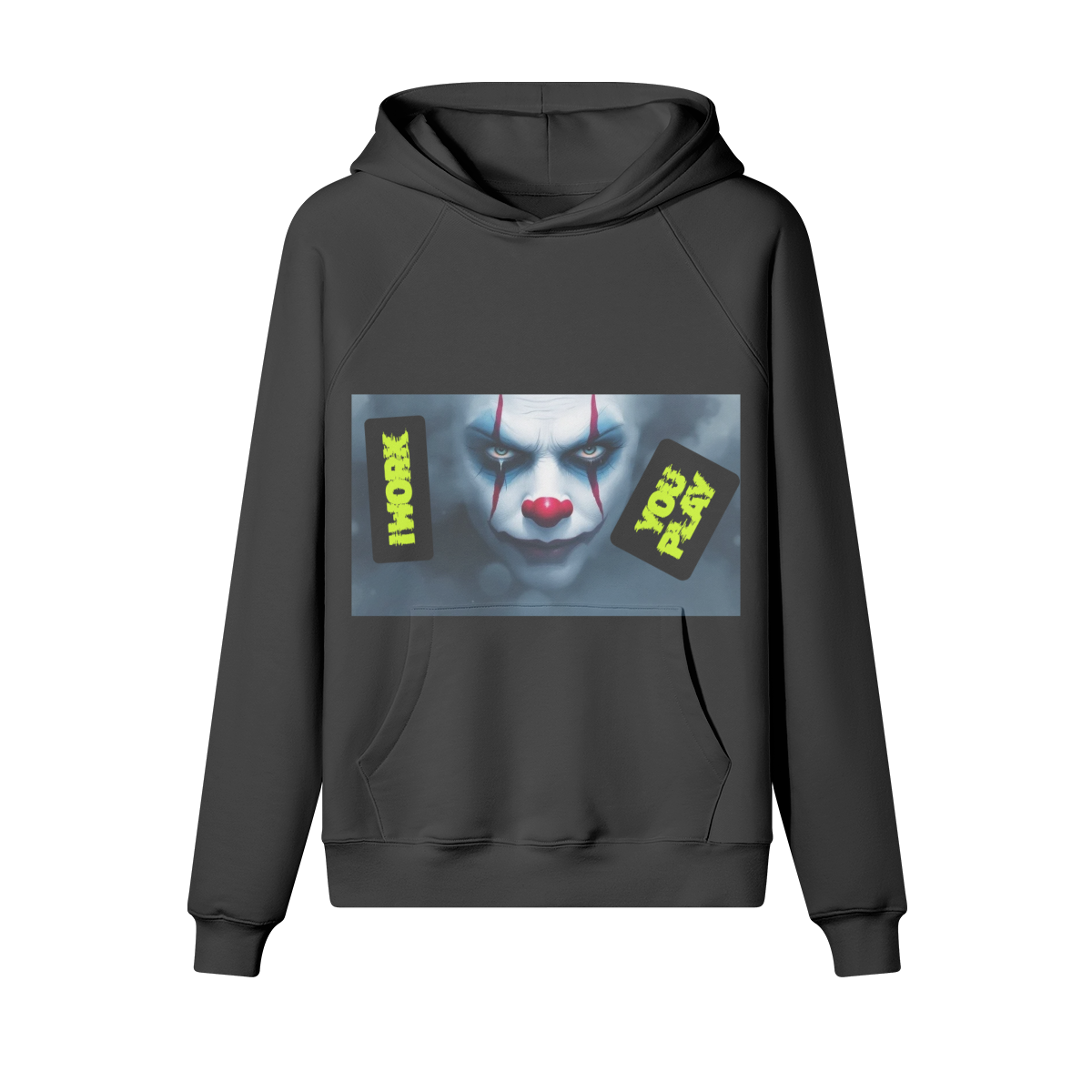 I WORK, YOU PLAY 380GSM Unisex Brushed Fleece Hoodie
