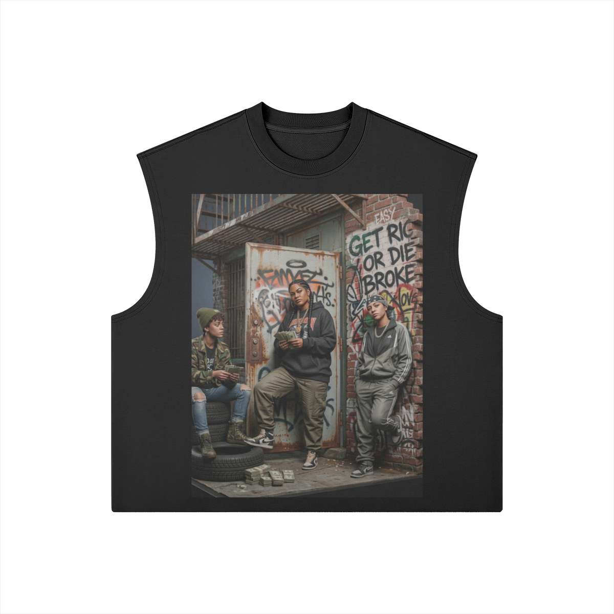 380 GSM Get Rich UNISEX BOXY Tee