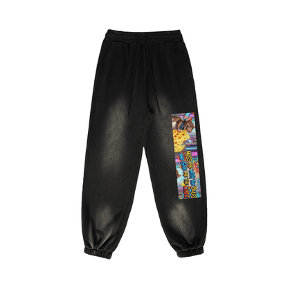 400 GSM GETTING TO THE CHEESE SUPER HEAVYWEIGHT SUN FADED SWEATPANTS