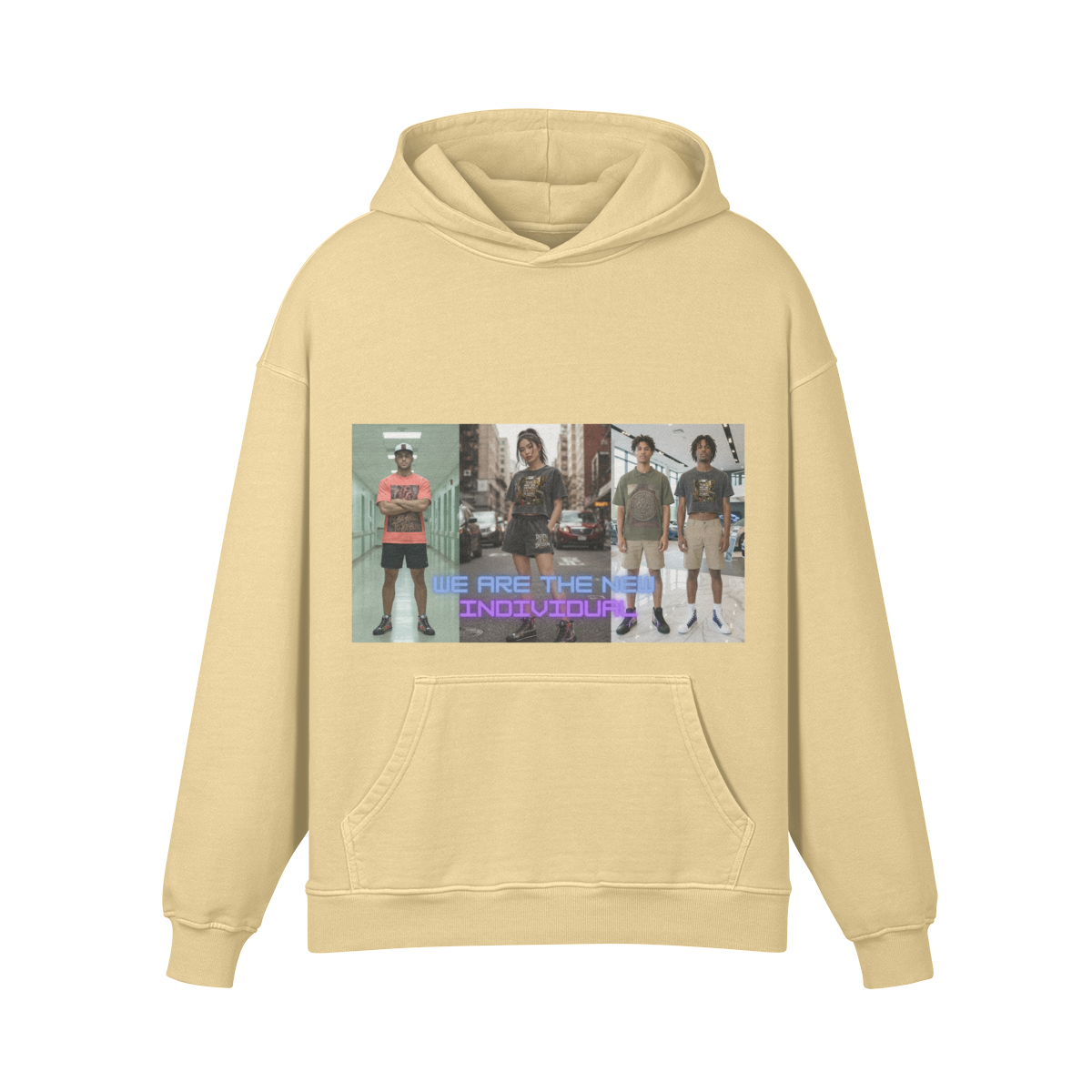 **BRAND NEW** INDIVIDUAL 440GSM Unisex Super Heavyweight Oversized Retro Hoodie