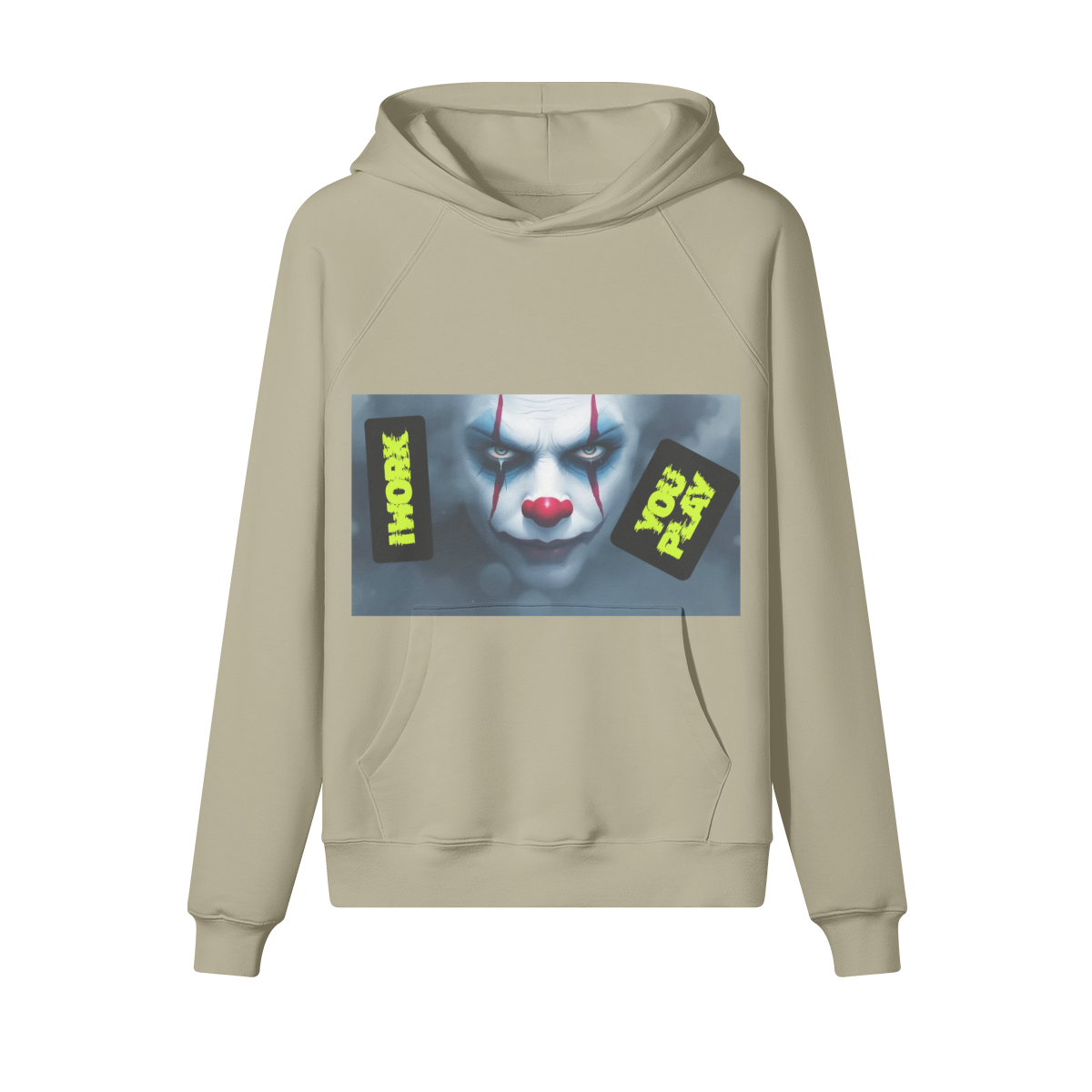 I WORK, YOU PLAY 380GSM Unisex Brushed Fleece Hoodie