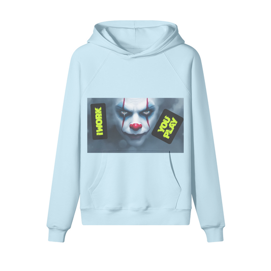 I WORK, YOU PLAY 380GSM Unisex Brushed Fleece Hoodie