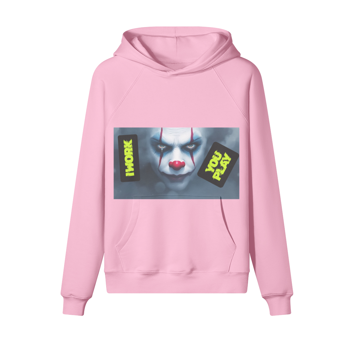 I WORK, YOU PLAY 380GSM Unisex Brushed Fleece Hoodie