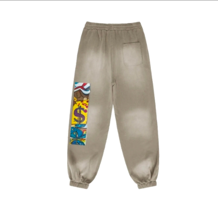 400 GSM GETTING TO THE CHEESE SUPER HEAVYWEIGHT SUN FADED SWEATPANTS