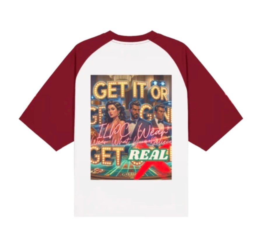 280 GSM HUSTLING DOWN UNISEX OVERSIZED BASEBALL TEE