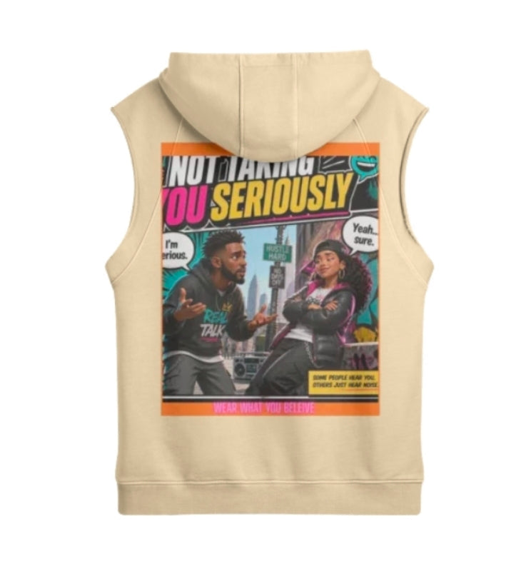 380 GSM COMIC RELIEF UNISEX OVERSIZED WASHED SLEEVELESZ HOODIE