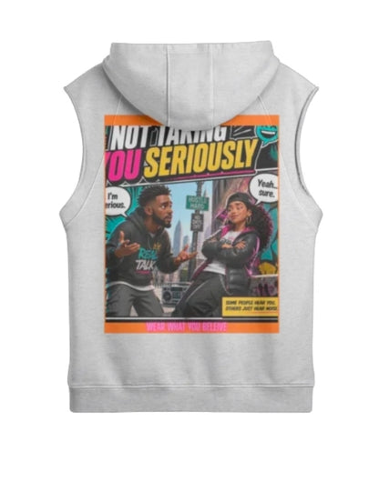 380 GSM COMIC RELIEF UNISEX OVERSIZED WASHED SLEEVELESZ HOODIE