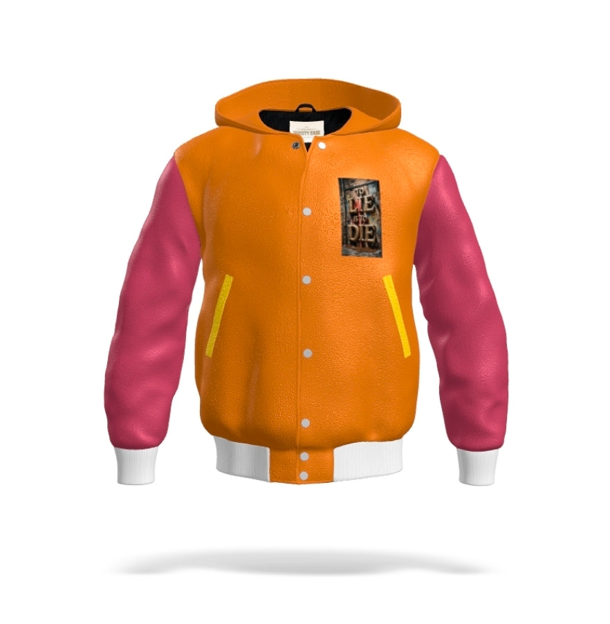 TO BE AWARE 100% COW HIDE LEATHER LETTERMAN JACKET