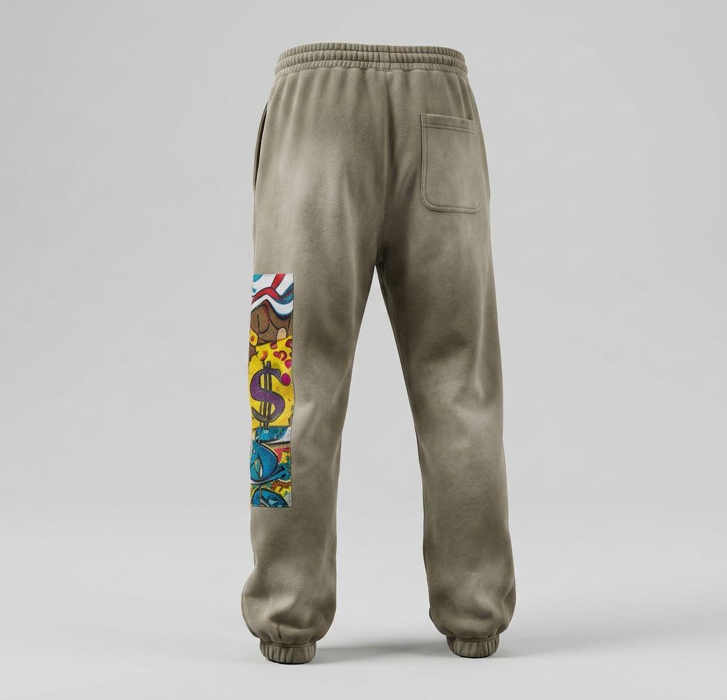 400 GSM GETTING TO THE CHEESE SUPER HEAVYWEIGHT SUN FADED SWEATPANTS