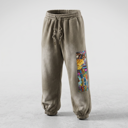 400 GSM GETTING TO THE CHEESE SUPER HEAVYWEIGHT SUN FADED SWEATPANTS
