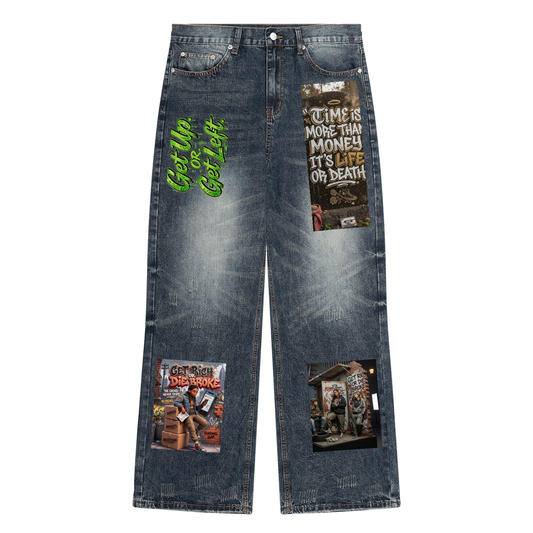 GET RICH (MEN'S SIZES) CUSTOM JEANS