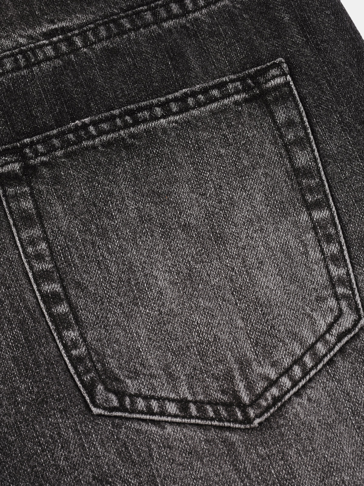 STRAIGHTEN UP (MEN'S SIZING) VINTAGE WASH WIDE LEG JEANS (440 GSM)