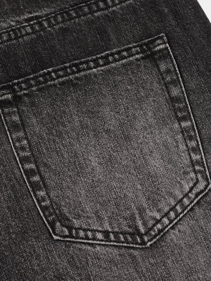 STRAIGHTEN UP (MEN'S SIZING) VINTAGE WASH WIDE LEG JEANS (440 GSM)